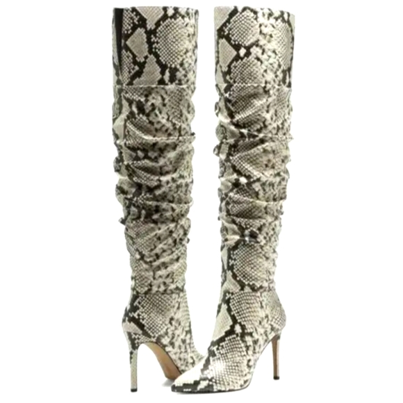 Vince Camuto Shoes - NEW Vince Camuto Snake Skin Knee High Stiletto Boots